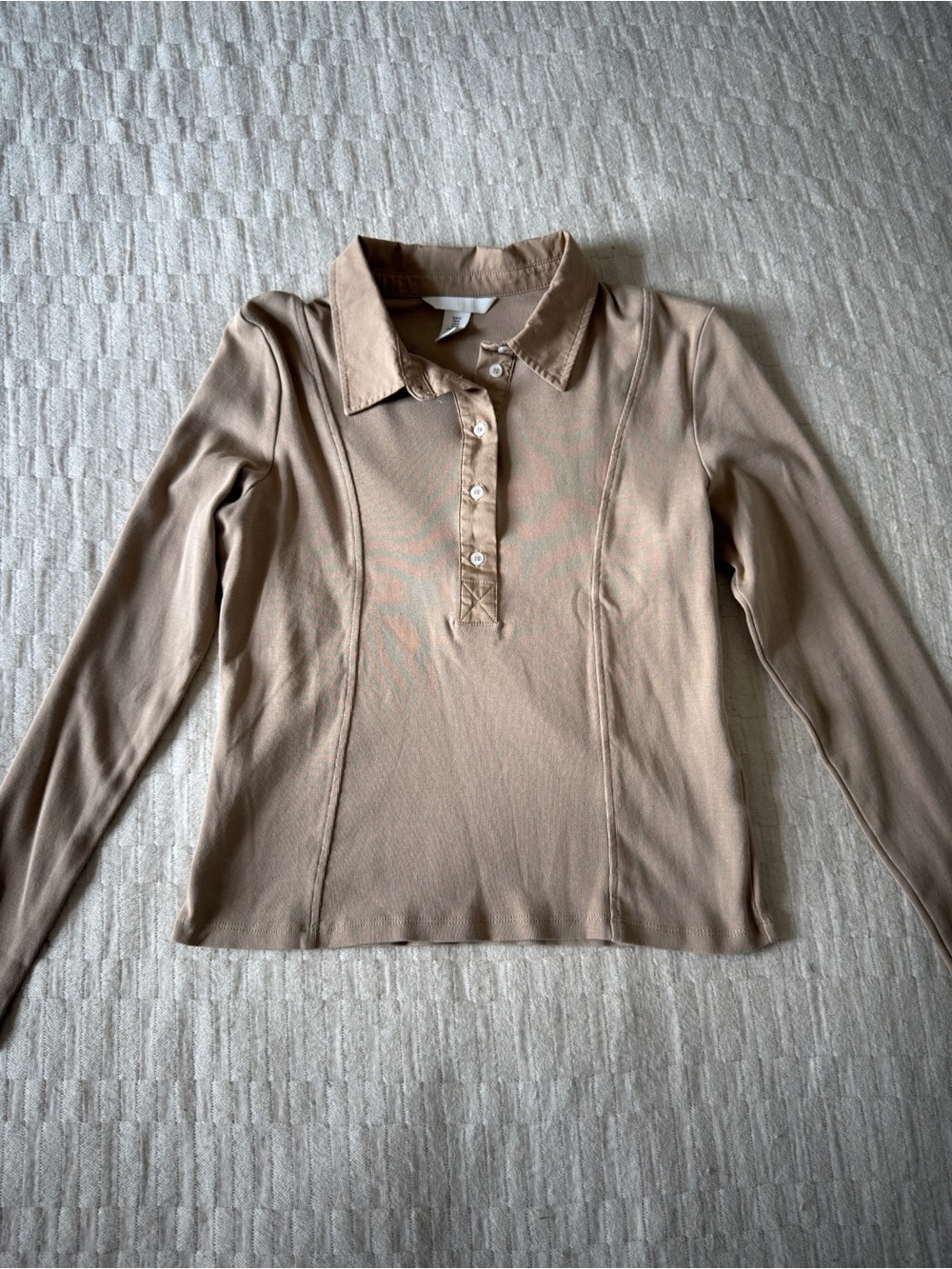 H&M Long Sleeve Fitted Polo Shirt